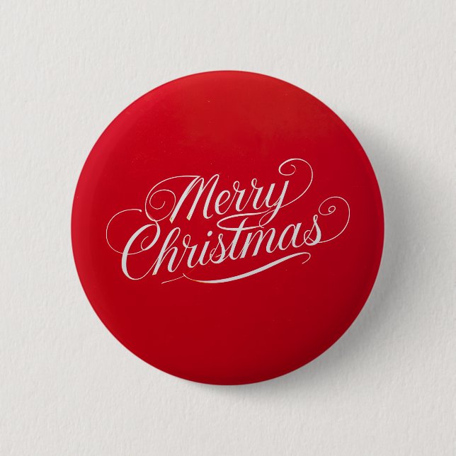 Happy New Year Merry Christmas Holiday Season Button (Front)