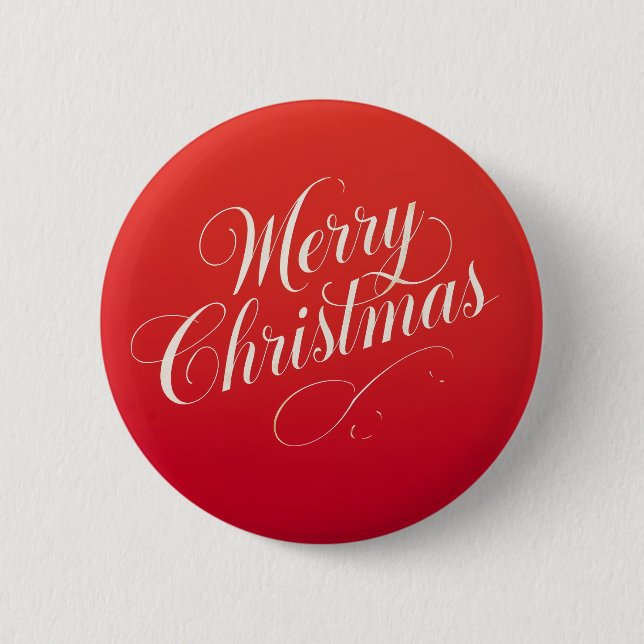 Happy New Year Merry Christmas Holiday Season Button (Front)