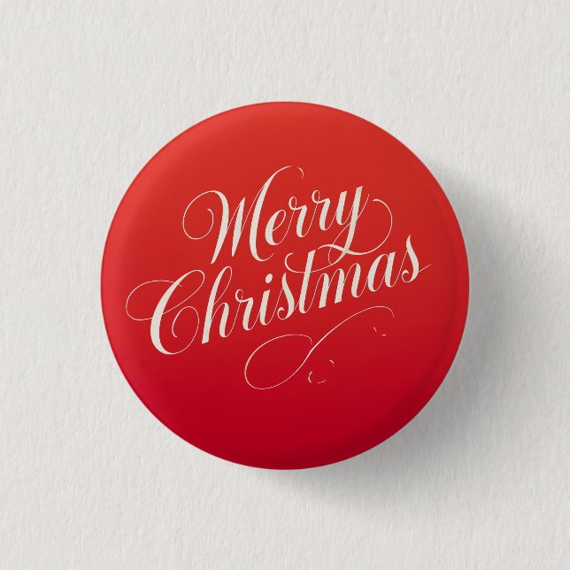 Happy New Year Merry Christmas Holiday Season Button (Front)
