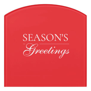 Happy New Year Merry Christmas Holiday Season Card Door Sign
