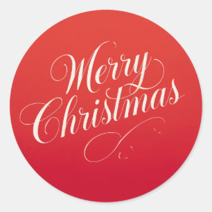 Happy New Year Merry Christmas Holiday Season Classic Round Sticker