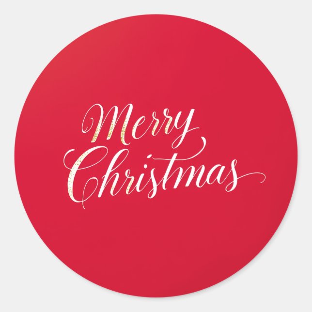 Happy New Year Merry Christmas Holiday Season Classic Round Sticker (Front)