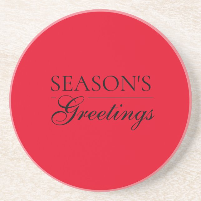 Happy New Year Merry Christmas Holiday Season Coaster (Front)