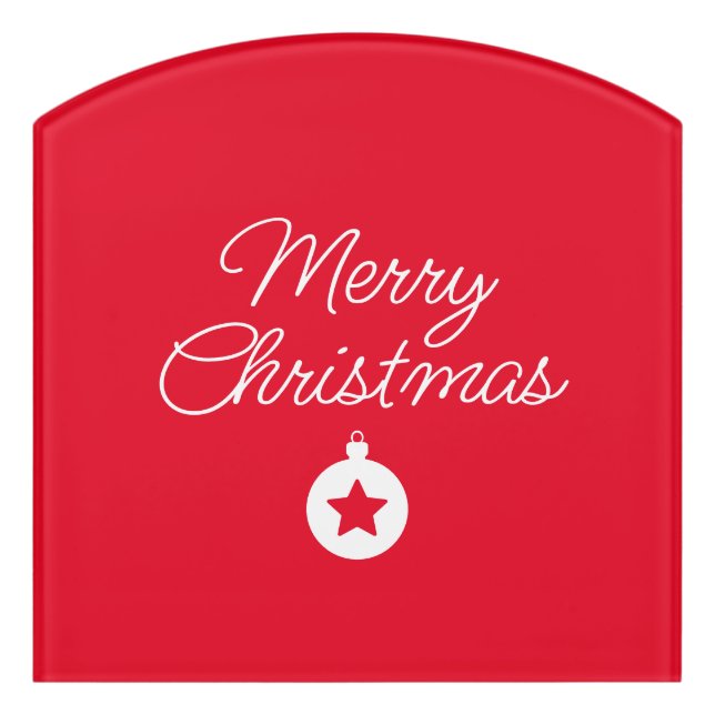 Happy New Year Merry Christmas Holiday Season Door Sign (Contour Front)