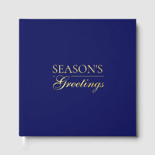 Happy New Year Merry Christmas Holiday Season Foil Guest Book