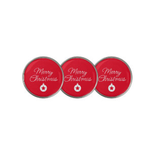 Happy New Year Merry Christmas Holiday Season Golf Ball Marker