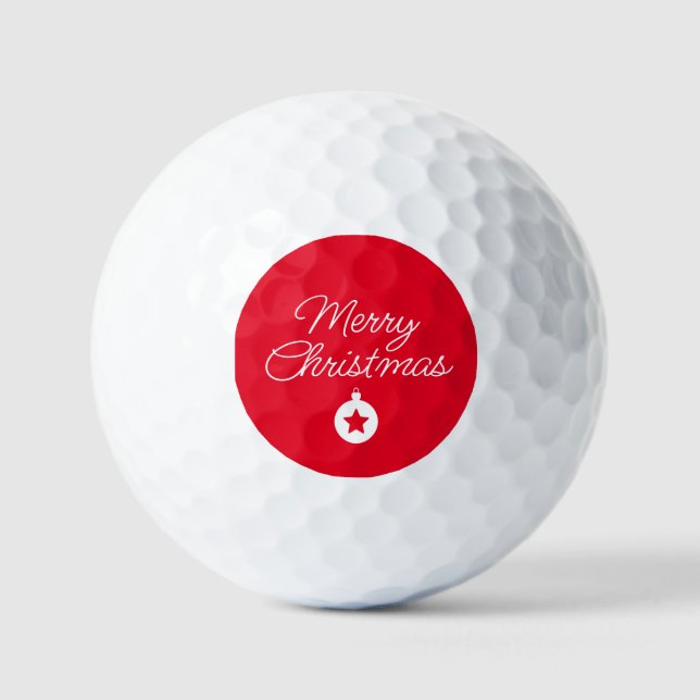 Happy New Year Merry Christmas Holiday Season Golf Balls (Front)