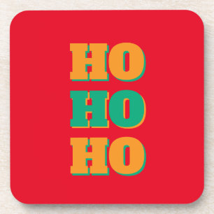 Happy New Year Merry Christmas Holiday Season HoHo Beverage Coaster