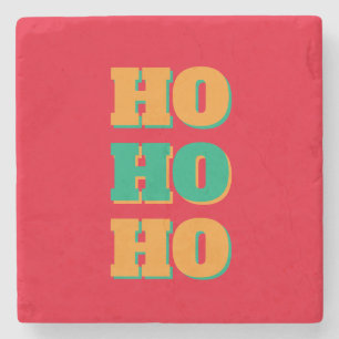 Happy New Year Merry Christmas Holiday Season HoHo Stone Coaster