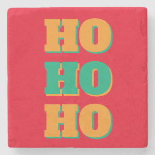 Happy New Year Merry Christmas Holiday Season HoHo Stone Coaster
