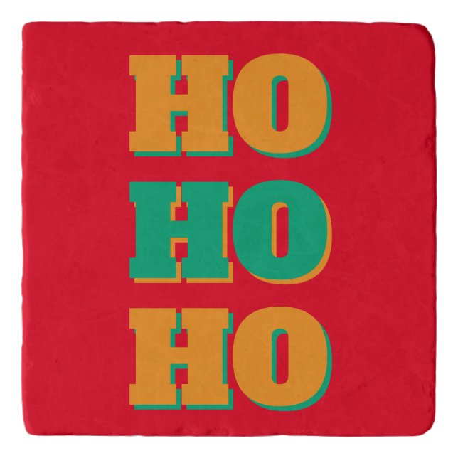 Happy New Year Merry Christmas Holiday Season HoHo Trivet (Front)