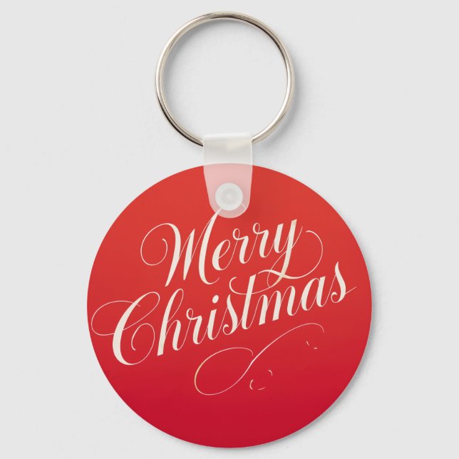 Happy New Year Merry Christmas Holiday Season Keychain (Front)