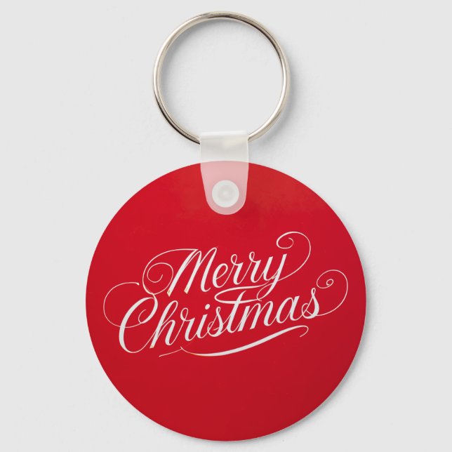 Happy New Year Merry Christmas Holiday Season Keychain (Front)