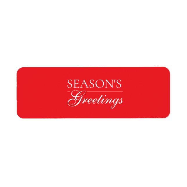 Happy New Year Merry Christmas Holiday Season Label (Front)