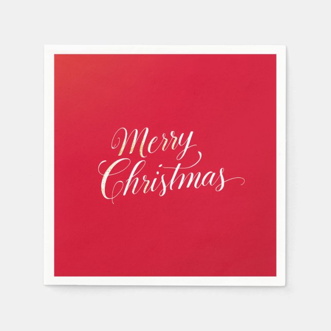 Happy New Year Merry Christmas Holiday Season Napkins (Front)
