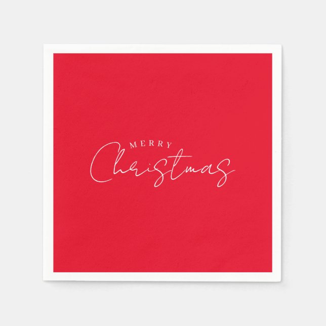 Happy New Year Merry Christmas Holiday Season Napkins (Front)