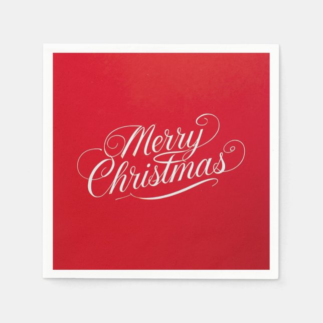 Happy New Year Merry Christmas Holiday Season Napkins (Front)
