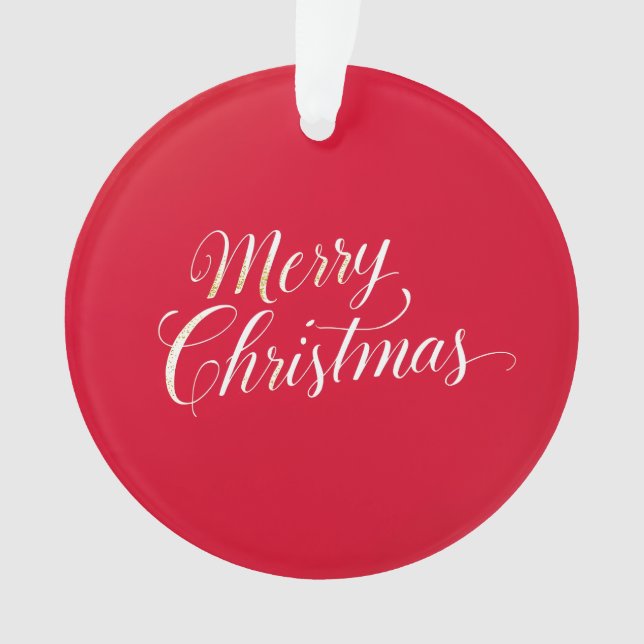 Happy New Year Merry Christmas Holiday Season Ornament (Front)