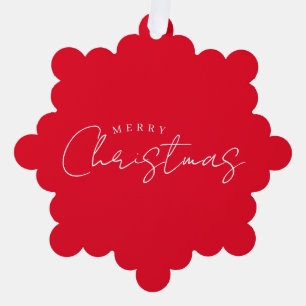 Happy New Year Merry Christmas Holiday Season Ornament Card