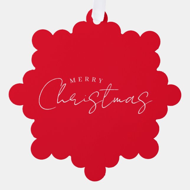 Happy New Year Merry Christmas Holiday Season Ornament Card (Front)