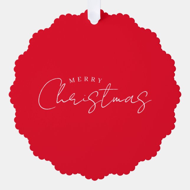 Happy New Year Merry Christmas Holiday Season Ornament Card (Front)
