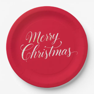 Happy New Year Merry Christmas Holiday Season Paper Plates