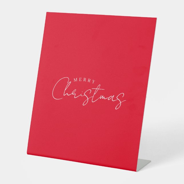 Happy New Year Merry Christmas Holiday Season Pedestal Sign (Front)