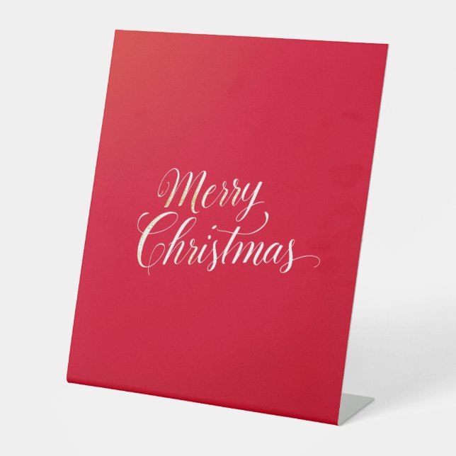 Happy New Year Merry Christmas Holiday Season Pedestal Sign (Front)