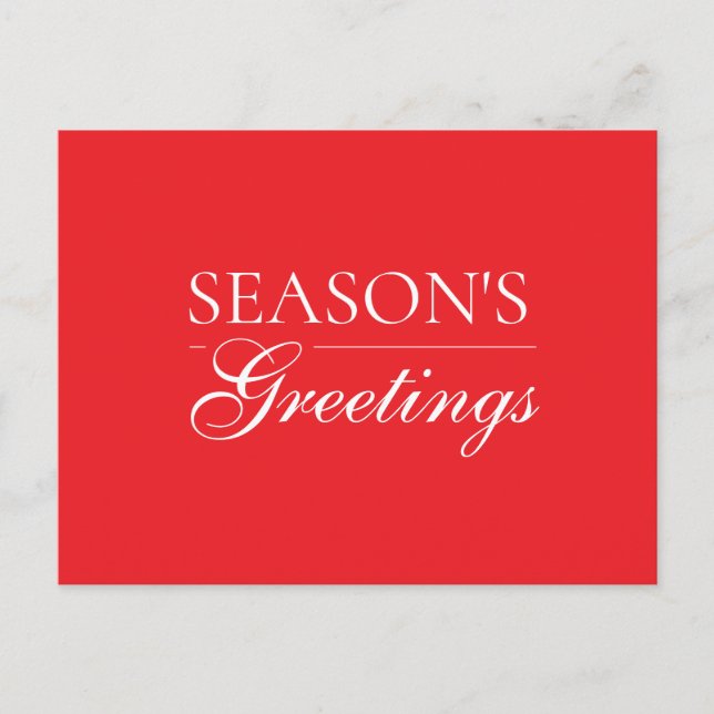 Happy New Year Merry Christmas Holiday Season Postcard (Front)