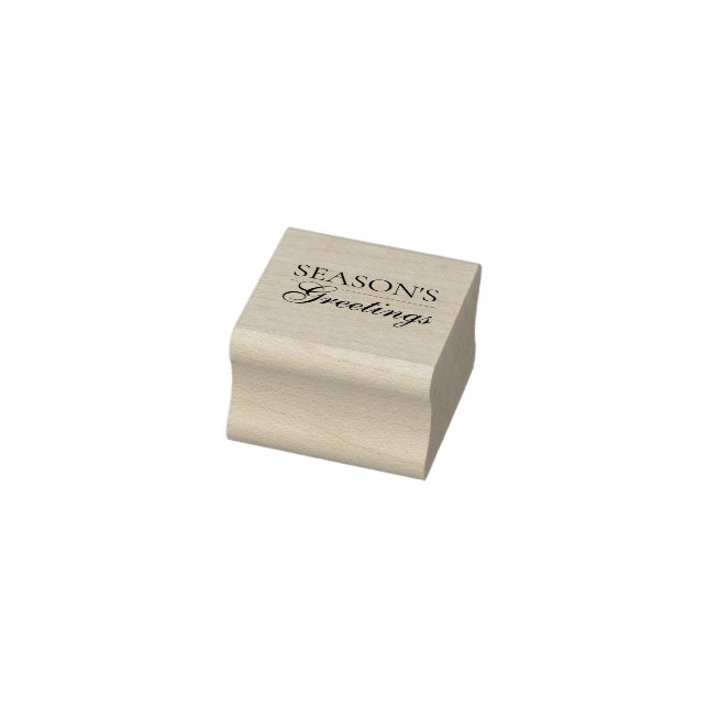 Happy New Year Merry Christmas Holiday Season Rubber Stamp (Stamp)
