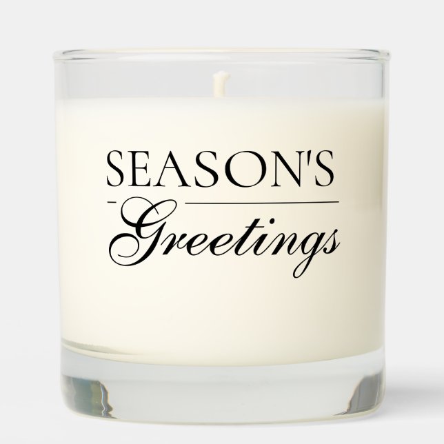 Happy New Year Merry Christmas Holiday Season Scented Candle (Front)