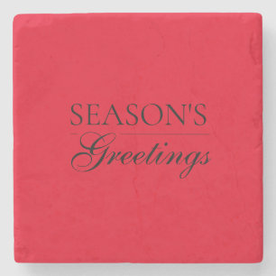 Happy New Year Merry Christmas Holiday Season Stone Coaster