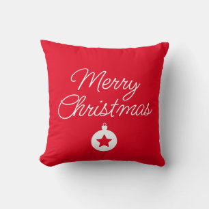 Happy New Year Merry Christmas Holiday Season Throw Pillow