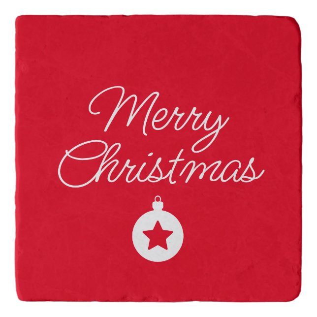 Happy New Year Merry Christmas Holiday Season Trivet (Front)