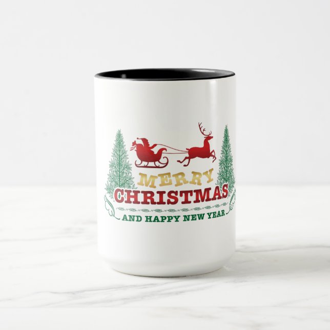 Happy New Year & Merry Christmas  Mug (Center)