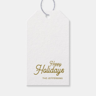 Happy New Year Merry Christmas Seasonal Family Gift Tags