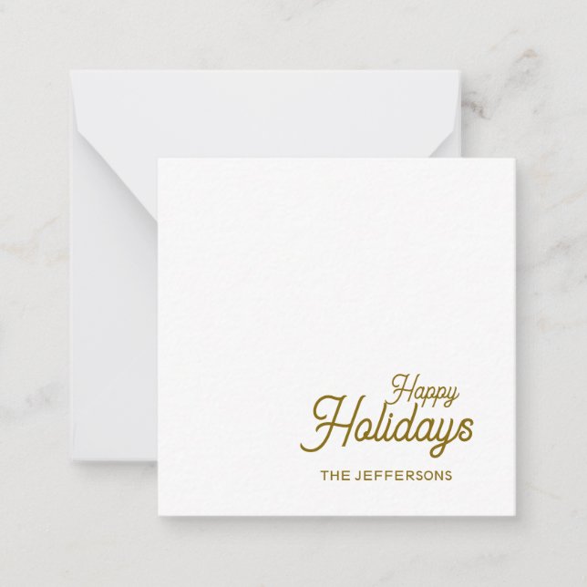 Happy New Year Merry Christmas Seasonal Family Note Card (Front)