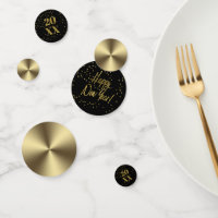 Happy New Year Metallic Gold/Black ID533