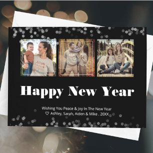 Happy New Year Modern Photo Card