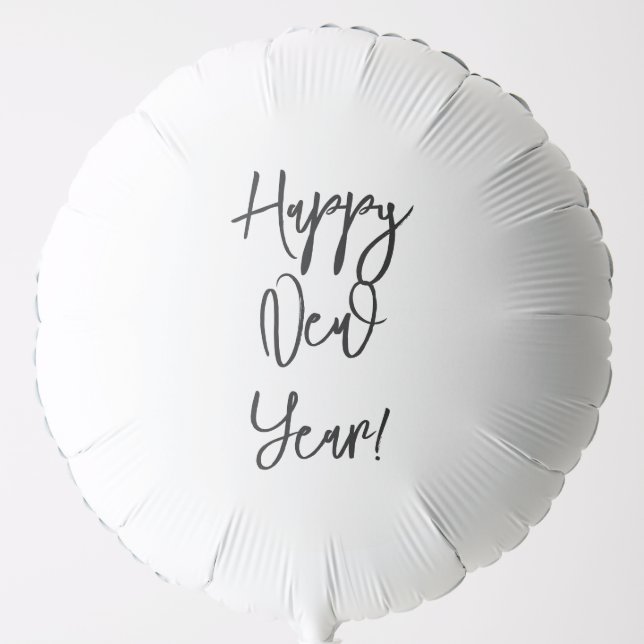 Happy New Year! Modern Typography Chic Fun Balloon (Front)