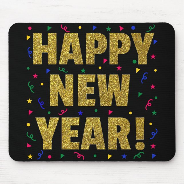 Happy New Year Mouse Pad (Front)