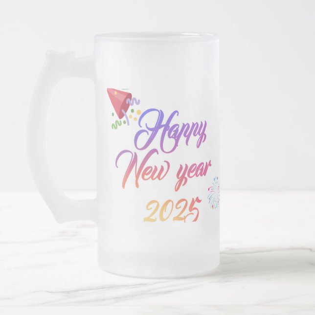 Happy New Year Mug – Celebrate 2025 in Style!" (Left)