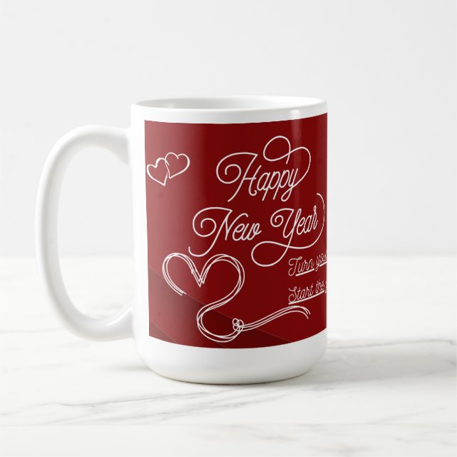 Happy New Year Mug – Premium Celebration Design (Left)
