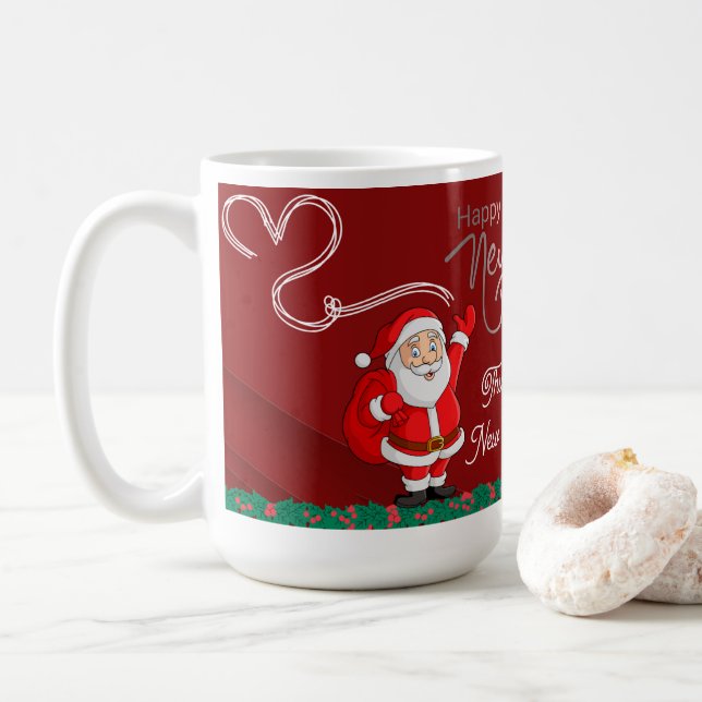 Happy New Year Mug – Premium Celebration Design (With Donut)