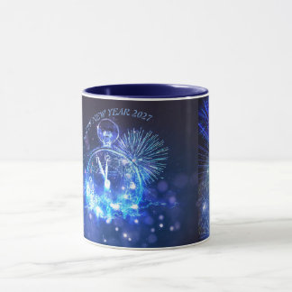 Happy New Year Mugs 2027 navy blue color
