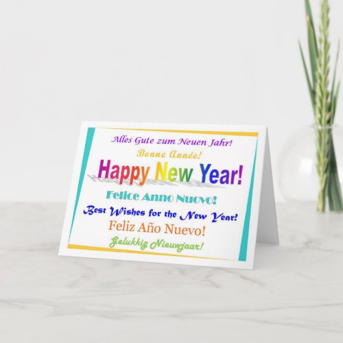 Happy New Year _ multilingual Holiday Card