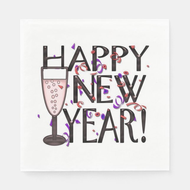 Happy New Year Napkins (Front)