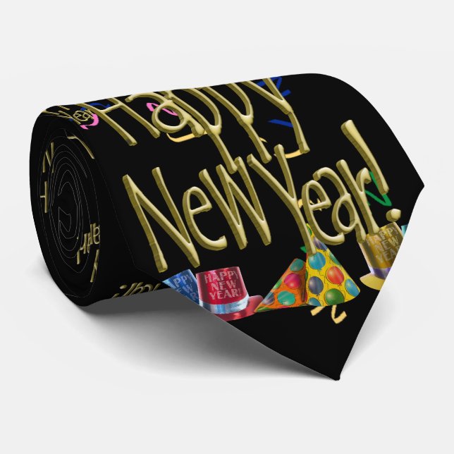 HAPPY NEW YEAR! NECK TIE (Rolled)