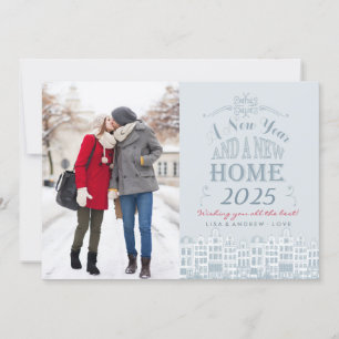 Happy New Year New Home Holiday Photo Card