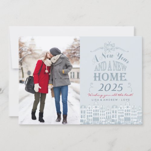 Happy New Year New Home  Holiday Photo Card